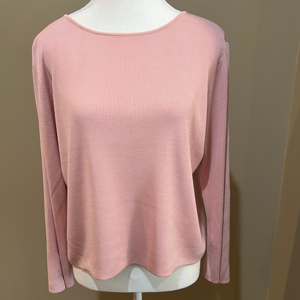 Colette Mordo for Sadimara Soft Pink Long Sleeve 100% Silk Top